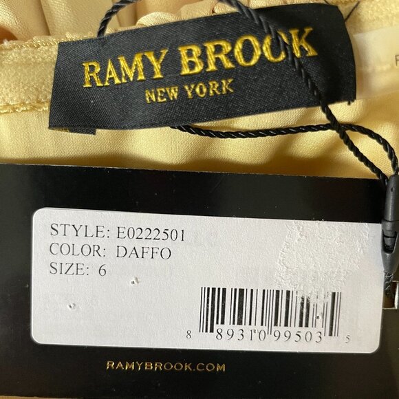 Ramy Brook Addison Strapless Wide Leg Jumpsuit in Daffodil (Yellow) NWT - Picture 4 of 4